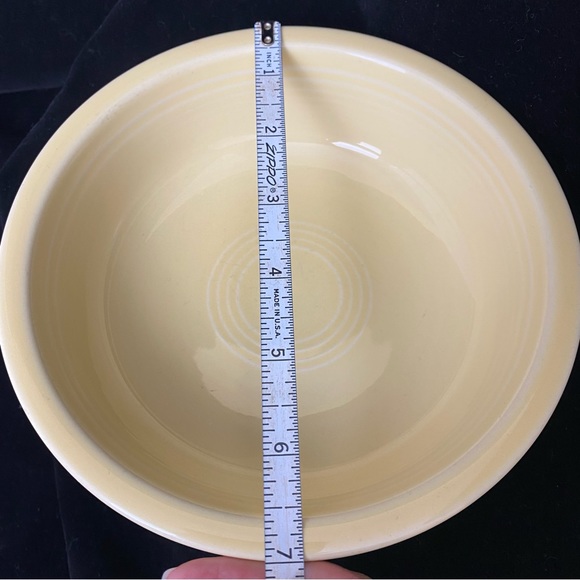 Vintage HLC Fiestaware Pale Yellow 7” Cereal/Soup Bowl Made in USA - Picture 11 of 13